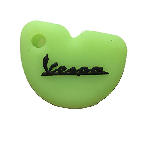 Funda para llave de coche, Funda protectora de silicona para llave de coche, Funda para llave de coche, Soporte para llave de coche Adecuado, Apto para Vespa Piaggio Sprint Gts Enrico, rojo con blanco