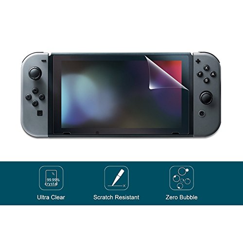 Funda para Nintendo Switch - Bolsa de goma EVA Rígida Case de Chickwin en NEGRO para la Nintendo Switch y sus Accesorios + protector de la pantalla * 1 (10 Cartuchos de juego)