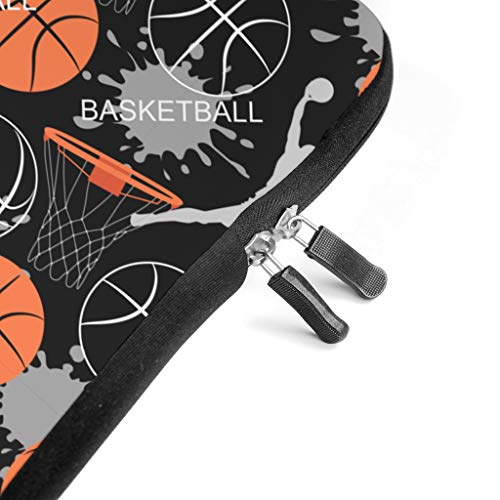 Funda para ordenador portátil de baloncesto con impresión de balón de fútbol, impermeable, de neopreno, para amigos y familia