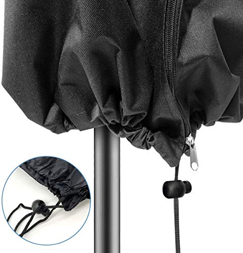 Funda para Sombrilla con varilla de contracción, Impermeable, resistente al viento, anti-UV, resistente al desgarro, tela Oxford 210D Funda para paraguas en extra grande con cremallera(265x40/70/50cm)