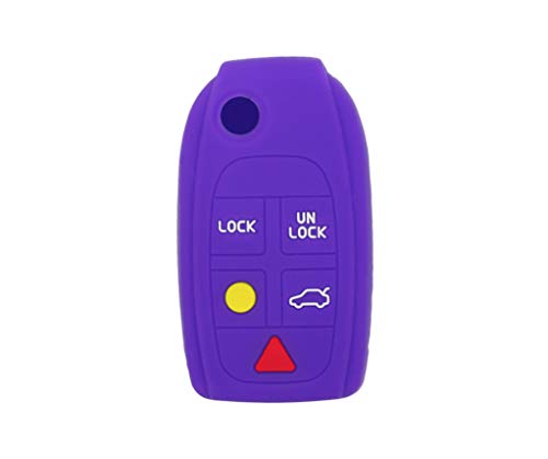 Funda protectora de silicona de mando a distancia de llave para Volvo, 5 botones, CV4781, de Brovacs.
