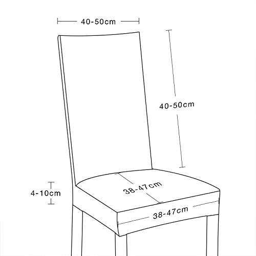 Fundas para sillas Pack de 4 Fundas sillas Comedor Fundas elásticas, Cubiertas para sillas,bielástico Extraíble Funda, Muy fácil de Limpiar, Duradera (Paquete de 4, Marrón)