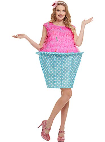 Funidelia | Disfraz de Cupcake para Mujer Talla S ▶ Madalena, Dulce, Comida, Postre - Rosa, Túnica y Diadema