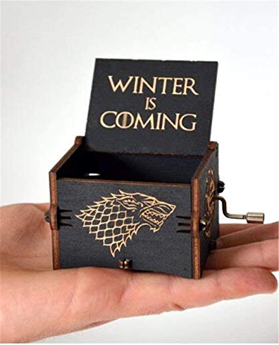 Funmo - Premier - Caja de música, con el Grabado Game of Thrones en Madera, Caja Decorativa
