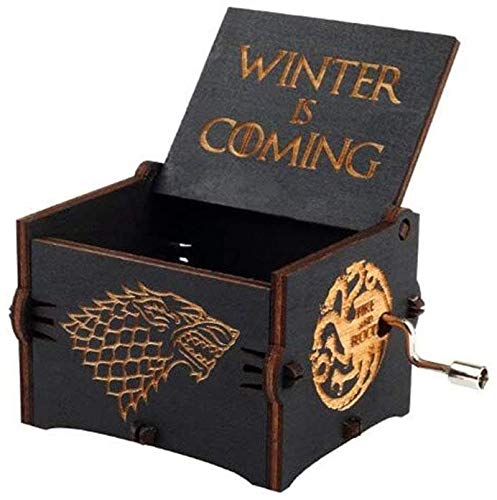 Funmo - Premier - Caja de música, con el Grabado Game of Thrones en Madera, Caja Decorativa