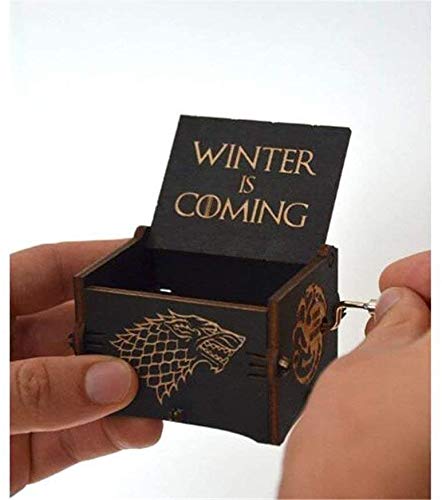 Funmo - Premier - Caja de música, con el Grabado Game of Thrones en Madera, Caja Decorativa