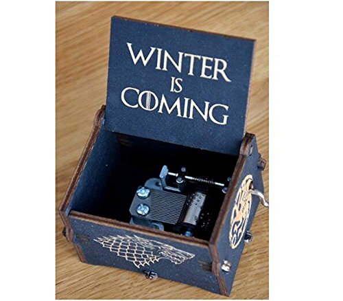 Funmo - Premier - Caja de música, con el Grabado Game of Thrones en Madera, Caja Decorativa