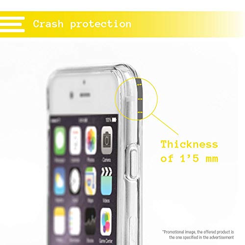 Funnytech® Funda Silicona para iPhone 7 Plus [Gel Silicona Flexible [Ultra Slim 1,5mm-Gran Resistencia] [Diseño Exclusivo, Impresión Alta Definición] [Sellos viajeros Vers. Transparente]