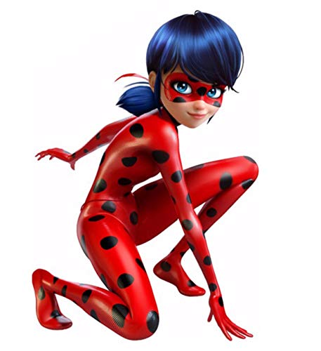 furein Kit Trenza Sintética Azul / Guantes y Antifaz para Disfraz Personaje Ladybug Modelo Talla Única para Mujer (52058)