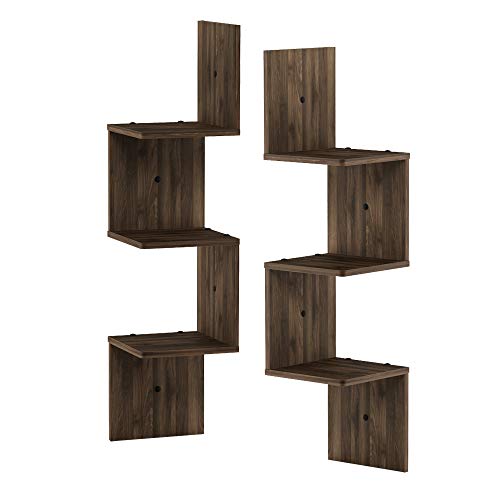 Furinno Estante Nuez de Columbia 3 livelli quadrati - set di 2