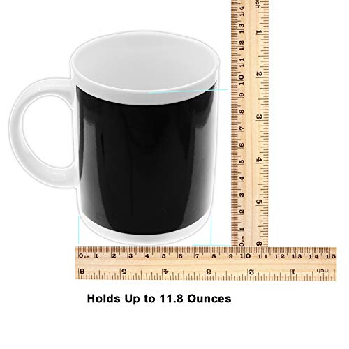 Fushing Taza mágica de café Sensible al Calor, Cara Sonriente Taza de Lunes cambiante Taza para café, té, Chocolate Caliente, Leche