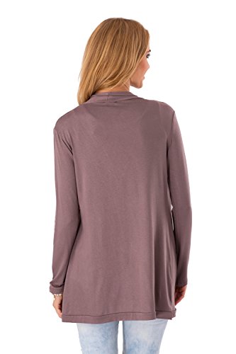 FUTURO FASHION - Cárdigan Holgado Tipo Blazer - para Mujer - Manga Larga y Bolsillos - 8546 - Capuchino - 46 (XXXL)