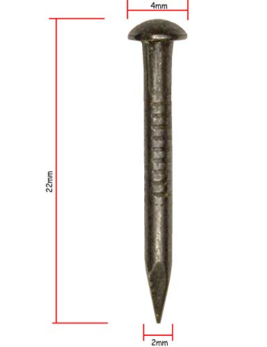 fuxxer® – 200 x Antiguo latón clavos de diseño, muebles, de restauración de diseño, madera, rostig Vintage Bronce Envejecido Efecto Oxidado., 22 mm, 15 mm, 10 mm, 8 mm, diferentes tamaños y cantidades