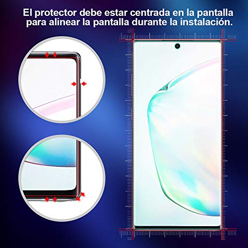 G-Color Galaxy Note 10 Plus Protector Pantalla, [Alta Viscosidad], Cristal Vidrio Templado de 3D [Alta Sensibilidad] [9H Dureza] Protector de Pantalla para Samsung Galaxy Note 10+/ Note10 Plus