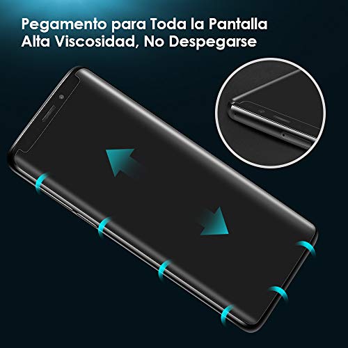 G-Color Galaxy S9 Protector Pantalla, [Alta Viscosidad], Cristal Vidrio Templado de 3D [Cobertura [Anti-Choque][Alta Sensibilidad] Protector de Pantalla para Samsung Galaxy S9