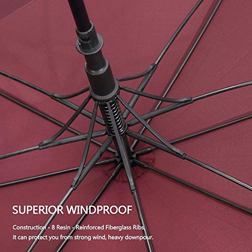 G4Free 54/62/68 Pulgadas Paraguas de Golf Abierto Automático Extra Grande de Gran Tamaño Doble Toldo Venteado Impermeable A Prueba de Viento Palo Paraguas