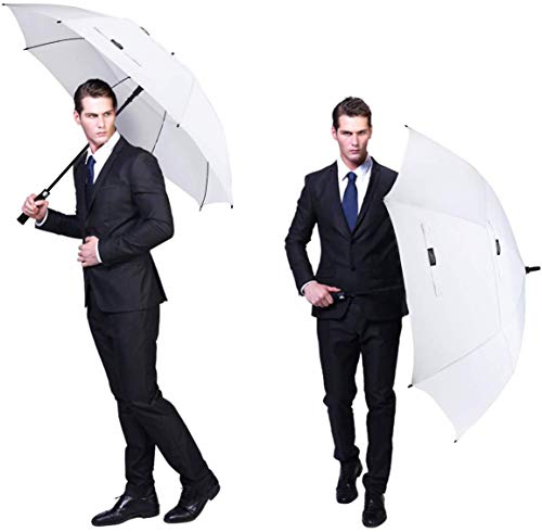 G4Free 54/62/68/72 Pulgadas Sombrilla de Golf a Prueba de Viento Toldo Doble Ventilado Extra Grande de Gran Tamaño Automático Abierto Impermeable Palos Paraguas