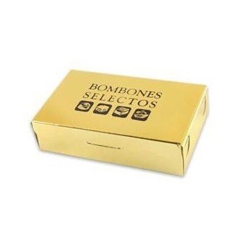 G9MSU Caja Bombones Rectangular Oro Nº 3-100 Unidades