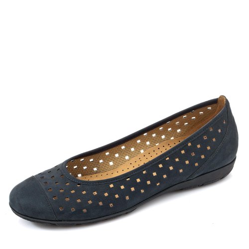 Gabor Ruffle - Sandalias de Vestir de Cuero Nobuck para Mujer Azul Azul 40