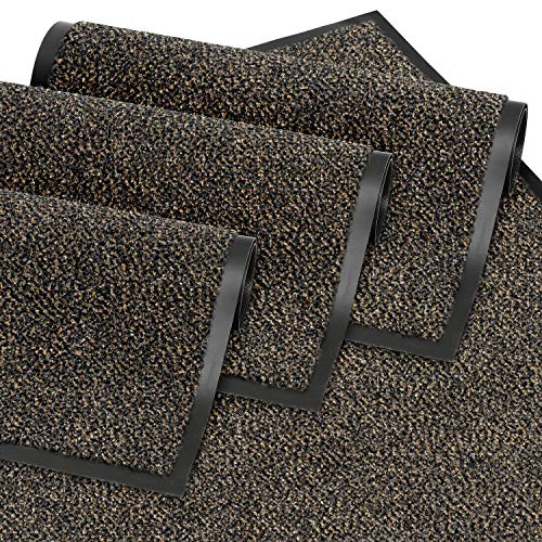 GadHome Felpudo de Entrada Marrón 90x120 cm | Alfombra Exterior para Puerta, Impermeable, Lavable para Atrapar Suciedad para Recibidor | Alfombrilla Antideslizante, Pasillo, Cocina, Dormitorio