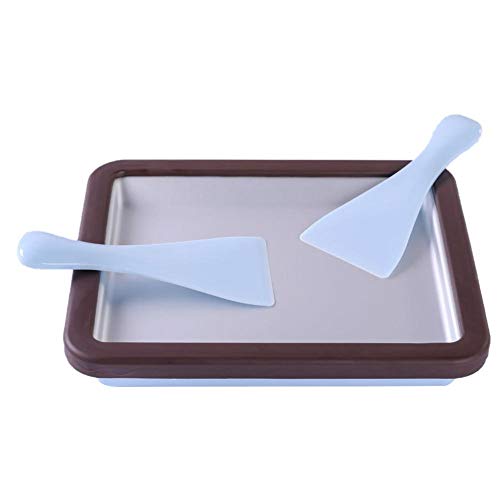 gaeruite Ice Cream Roll Maker, Mini Ice Cream Maker Fried Ice Cream Pan Instant Ice Maker Pan Pan con 2PCS Ice Cream Spade, para Helado casero Enrollado