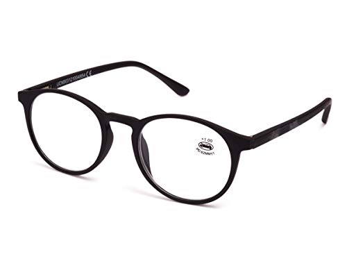 Gafas de Lectura Vista Cansada Presbicia, Graduadas Dioptrías，Gafas de Hombre y Mujer Unisex con Montura de Pasta, Bisagras de Resorte, Para Leer, Ver de Cerca. Pack de 3(+100 Pack de 3)