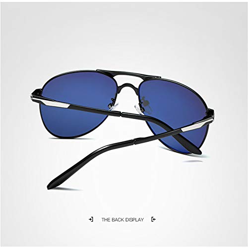 Gafas de sol, gafas de sol de Modo coréenne, Unisexe, Extérieur, Anti-éblouissant, Polarisé, Alta Definición, Gafas de sol Polarisées. (Rebanadas plateadas)