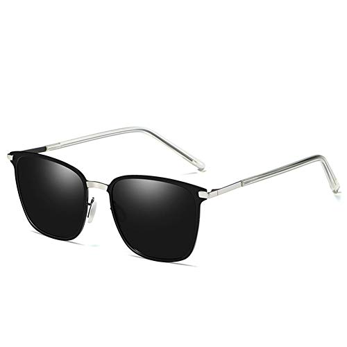 Gafas de sol, gafas de sol de Modo coréenne, Unisexe, Extérieur, Anti-éblouissant, Polarisé, Alta Definición, Gafas de sol Polarisées. (Rebanadas plateadas)