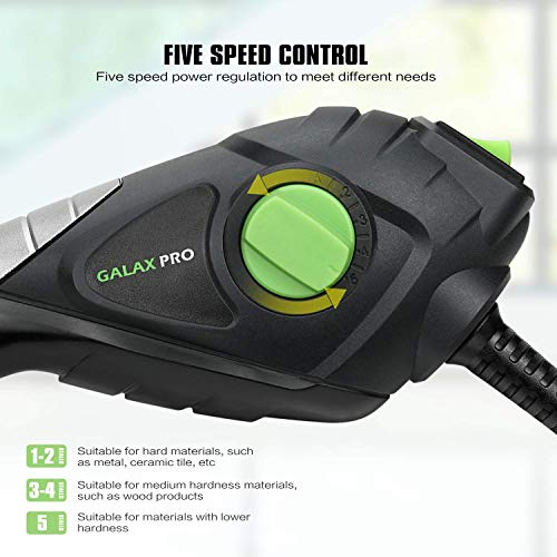 GALAX PRO 13W Herramientas de Grabado,Grabadora Velocidad Variable 4 Nivel, 4 Puntas de Carburo Intercambiables y una Plantilla de Letras y Números para Grabar Madera, Metal, Vidrio, Plástico