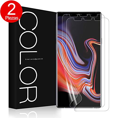 Galaxy Note9 Protector de Pantalla, [2 Piezas], G-Color, [[Alta Definición y Sensibilidad] [Cobertura Perfecta] [Sin Burbujas] [Anti-arañazos] TPU, Protector de Pantalla para Samsung Galaxy Note 9