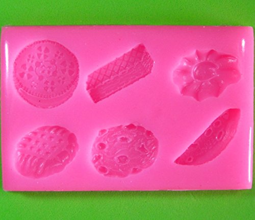 Galletas de Chocolate de Oblea Jammie Dodger Oreo Molde de silicona para la torta de Decoración Pastel de Cupcake Toppers Glaseado Sugarcraft Tool por Fairie Blessings