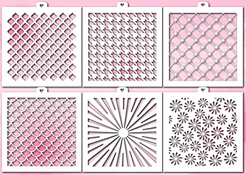 Galletas y Craft Stencil Set "Basic 2" 6 pcs