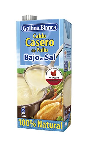 Gallina Blanca - Caldo casero de pollo bajo en sal 100% natural, 1 L