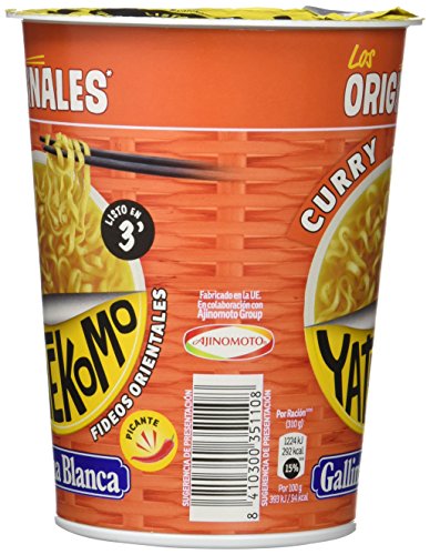 Gallina Blanca - Yatekomo Curry - Fideos orientales - 61 g - [Pack de 8]