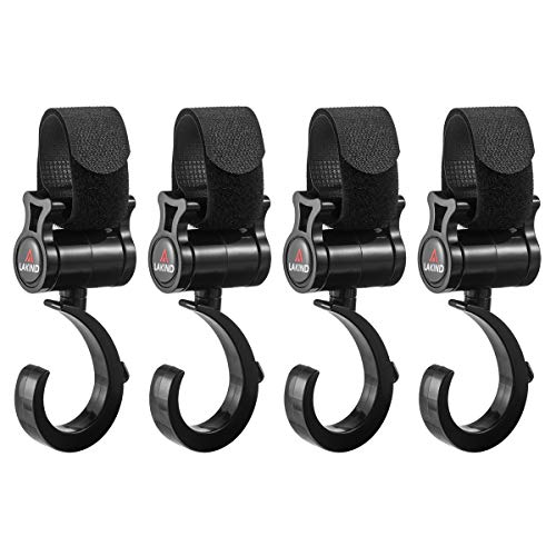 Ganchos Carrito Bebé Ganchos para Cochecito Engancha Tus Bolsas de la Compra Bolso o Cambiador en el Manillar de la Sillita Cochecito o Silla de Ruedas Ajuste Universal, 4 Pack