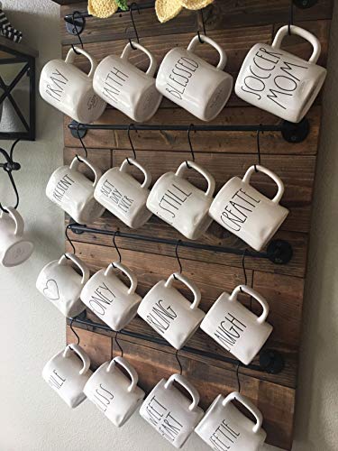 Ganchos en forma de S Yesland de acero negro resistente para colgar sartenes, ollas, abrigos, bolsos, plantas en la cocina, tienda de trabajo, baño, dormitorio y jardín