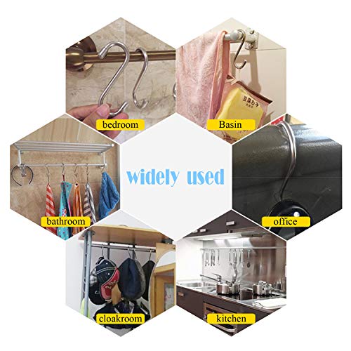 Ganchos magnéticos para colgar en forma de S, de acero inoxidable, para oficina, cocina, cuarto de baño, dormitorio (tamaño pequeño), 15 unidades