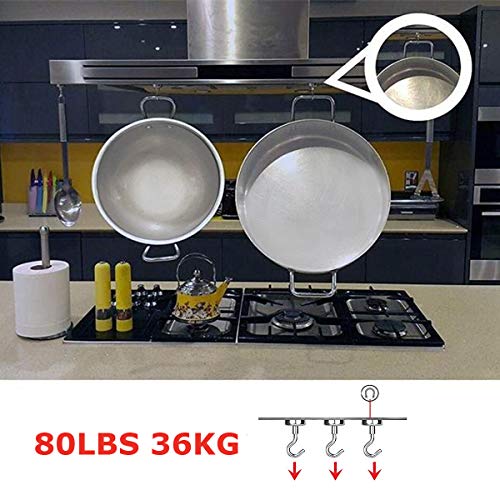 Ganchos Magnéticos,Imanes con Gancho,neodimio ganchos magnéticos,imanes ultra potentes ganchos de 36KG Ganchos magnéticos de y muy robusto,Pared para los Accesorios de Cocina Almacenamiento,8pcs