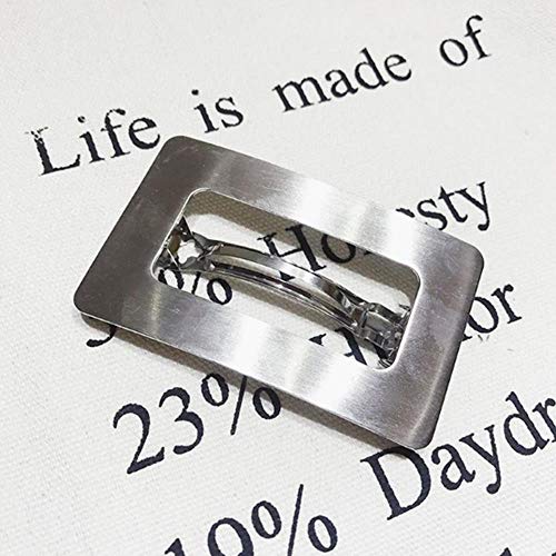 gao Pin De Horquillas De Estilo De Color Sólido Escarchado De Metal Geométrico Cuadrado para Niñas Horquilla Accesorios para El Cabello