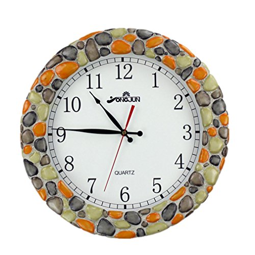 GAOHAILONG gaohl Metal de Quartz Reloj De Pared Silenciar la Vivos?ischen Estilo rústico adoquinado 16 Pulgadas