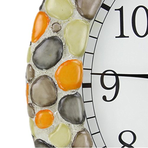 GAOHAILONG gaohl Metal de Quartz Reloj De Pared Silenciar la Vivos?ischen Estilo rústico adoquinado 16 Pulgadas