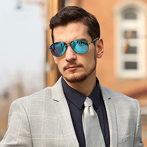 GAOLILI Lentes de conducción Gafas de Sol polarizadas diseñador Cuadrado Retro Sun Unisex conducción de Pesca de Aluminio Accesorios de los vidrios (Color : A)