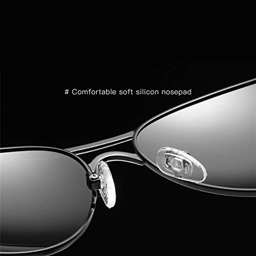 GAOLILI Lentes de conducción Gafas de Sol polarizadas diseñador Cuadrado Retro Sun Unisex conducción de Pesca de Aluminio Accesorios de los vidrios (Color : A)