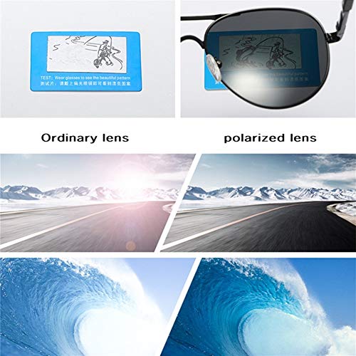 GAOLILI Lentes de conducción Gafas de Sol polarizadas diseñador Cuadrado Retro Sun Unisex conducción de Pesca de Aluminio Accesorios de los vidrios (Color : A)