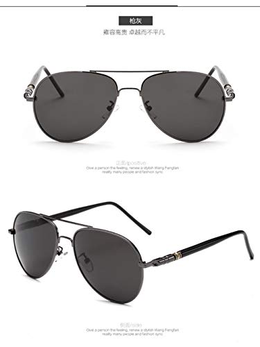 GAOLILI Lentes de conducción Marco de la Calidad de Gran tamaño de la Pierna de la aleación de los Hombres Gafas de Sol polarizadas Gafas de Diseño Conductor de conducción Gafas de Sol (Color : B)