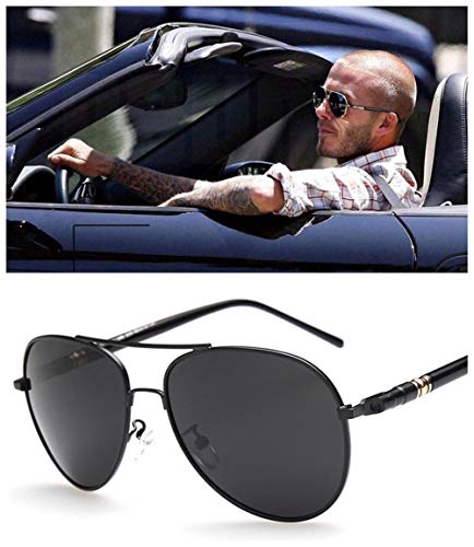 GAOLILI Lentes de conducción Marco de la Calidad de Gran tamaño de la Pierna de la aleación de los Hombres Gafas de Sol polarizadas Gafas de Diseño Conductor de conducción Gafas de Sol (Color : B)