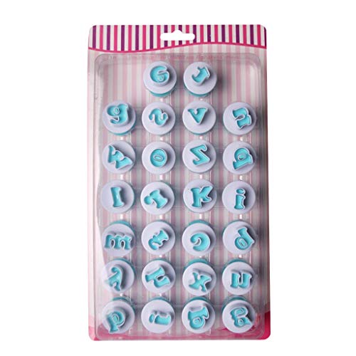 Gaorb Juego de moldes Herramientas de decoración de Pasteles Herramientas de Fondant Conjunto de Caracteres alfanuméricos Cortadores de Fondant Herramientas para Fondant, azúcar de Almendra, Galletas