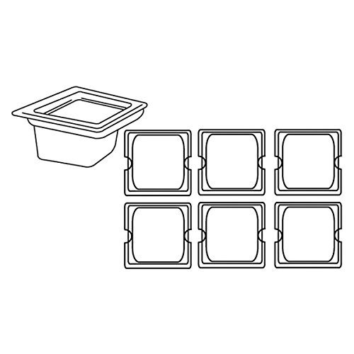 García de Pou 202.18 Cubeta Gastronorm 1/6-1.9 L, 17.6 x 16.2 x 15 cm, Set de 48, Transparente