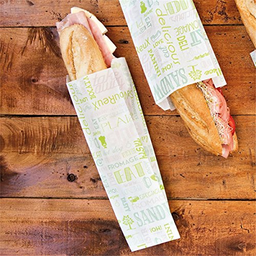 García de Pou 229.22 Bolsas para Baguettes Parole 34 G/M2 9 + 4 x 30 Cm, Set de 500, Blanco