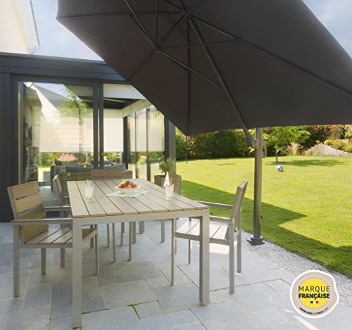 GARD & ROCK - PIE PARA SOMBRILLA COMPENSADA, amovible en aluminio - Multi-terrenos para insertar en la base de anclaje - MUEVA Y FIJE SUS SOMBRILLAS SIN COMPLICACIONES!